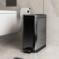 垃圾桶家用廚房客廳帶蓋窄縫不鏽鋼腳踩有蓋衛生間厠所創意腳踏式