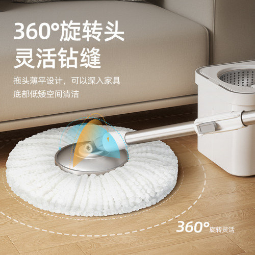 新款旋轉拖把家用自動拖把桶甩乾懶人拖地神器免手洗拖地墩布桶
