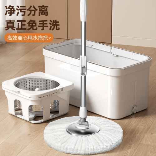 新款旋轉拖把家用自動拖把桶甩乾懶人拖地神器免手洗拖地墩布桶