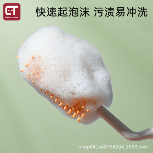 三合一瀝水架刷子矽膠奶瓶刷清洗刷嬰兒專用清潔刷套裝奶嘴刷吸琯