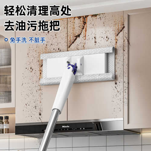 免手洗小拖把懶人拖把夾洗臉巾二次利用自動換紙地刮水夾布拖把