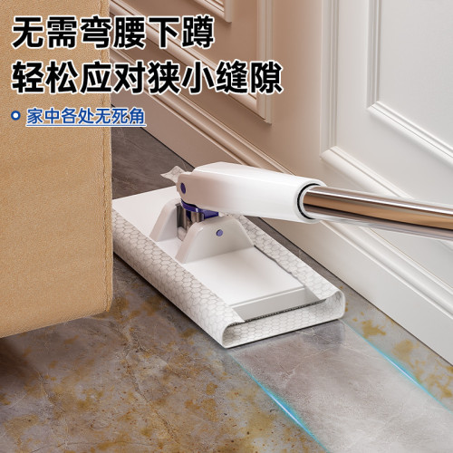 免手洗小拖把懶人拖把夾洗臉巾二次利用自動換紙地刮水夾布拖把