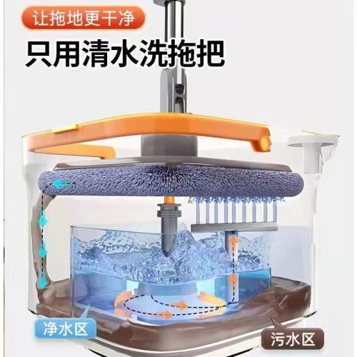 新款旋轉拖把免手洗乾濕兩用洗脫一體家用加厚懶人拖地神器一拖淨