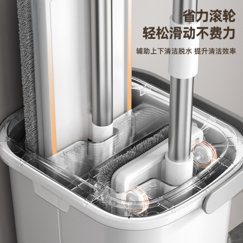 新款大號乾溼兩用分離速乾墩布一拖刮刮家用懶人拖把樂淨拖布神器