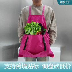 戶外採摘大口袋圍裙園藝快速釋放收割圍裙後背包工具圍裙採摘袋