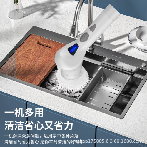 9合1電動清洗神器長柄鋰電動清潔刷子擦玻璃清理內壁無死角工具刷