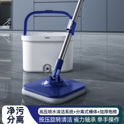 乾溼兩用旋轉拖地拖把免手洗家用墩布桶甩乾拖地自動脫水懶人拖布