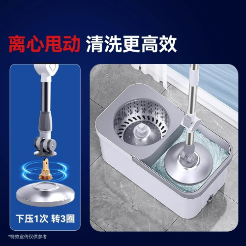 旋轉拖把免手洗新款家用一拖淨水桶一體成形布桶甩乾拖地桶拖布