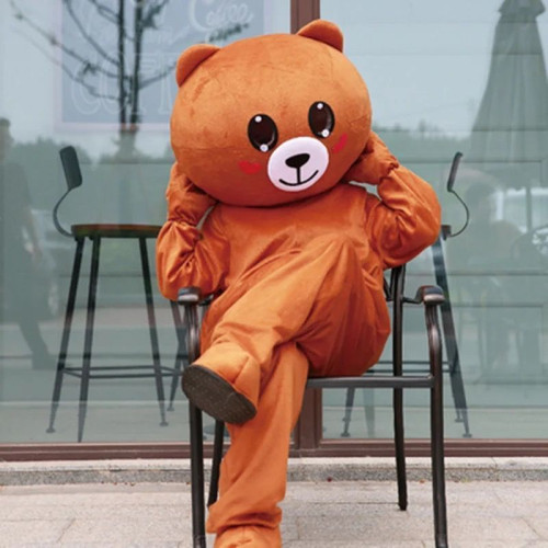 網紅熊人偶服裝布朗熊可妮兔行走玩偶cos服裝