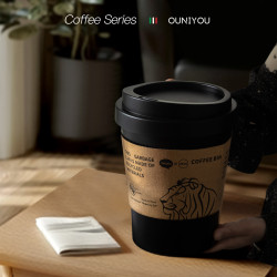 2025新款創意咖啡杯桌面垃圾桶家用臥室客廳廚房辦公室高顔值搖蓋