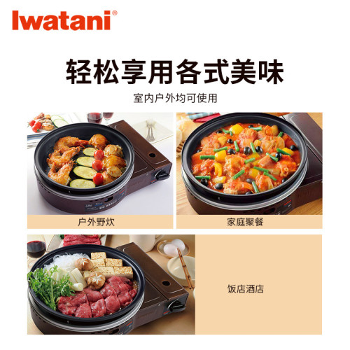 岩谷可攜式煎炒燒烤爐瓦斯爐家庭燒烤烤肉爐具家用火鍋瓦斯卡式爐