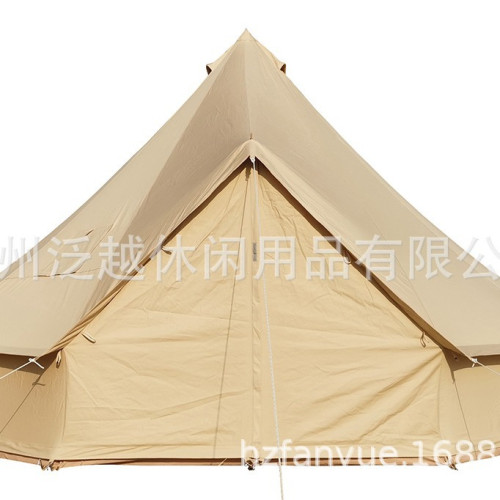 ins網紅棉布尖頂帳篷鍾型篷蒙古包戶外輕奢露營防水透氣營地帳篷