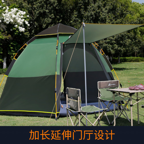 爆款露營帳篷戶外防蚊防曬全自動帳可攜式營帳篷大六角帳篷