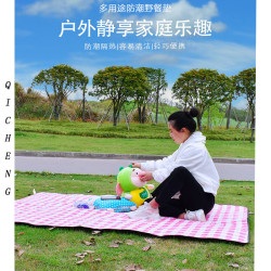 ins風棋盤格野餐墊防潮加厚防水網紅春遊墊子戶外草坪地墊野餐布