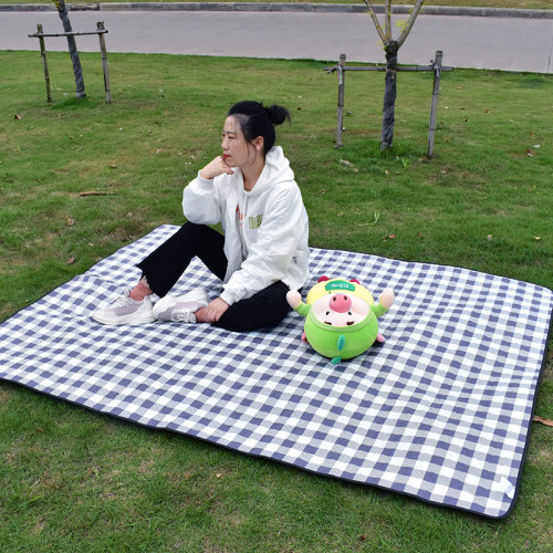 ins風棋盤格野餐墊防潮加厚防水網紅春遊墊子戶外草坪地墊野餐布