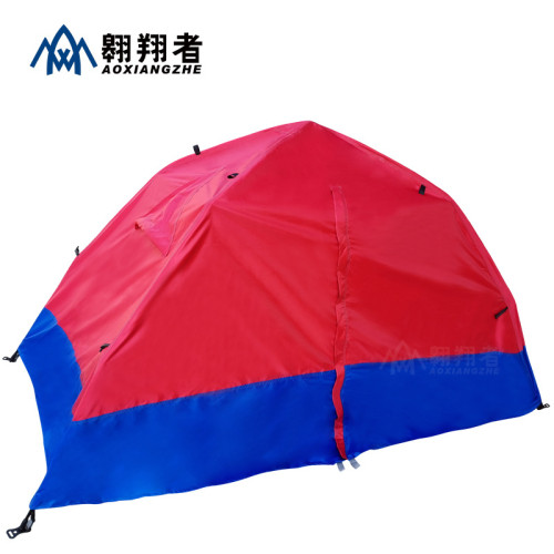 翺翔者紅拼藍消防專用可雙層防雨單人速開帳篷