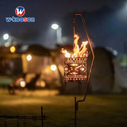 焚火台戶外燒烤架露營柴火爐可攜式折曡炭燒烤爐子篝火架用品裝備