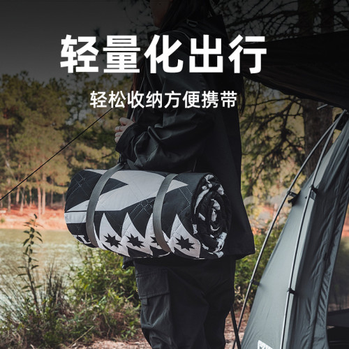 三衹小驢黑化野餐墊露營機洗加厚防潮墊沙灘公園戶外可攜式墊子