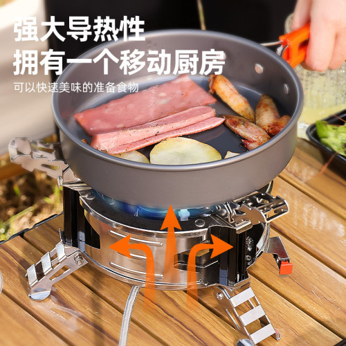 爐頭爐具戶外可攜式灶具三頭爐野炊露營防風爐頭野營猛火爐氣爐