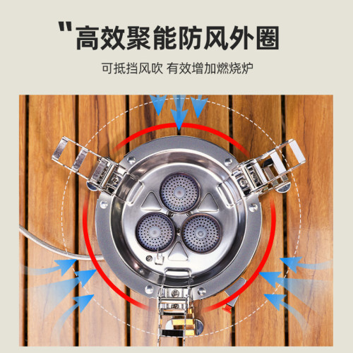 爐頭爐具戶外可攜式灶具三頭爐野炊露營防風爐頭野營猛火爐氣爐