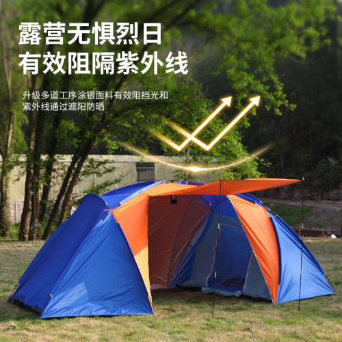 兩室一廳帳篷戶外帳篷野營人登山沙灘帳篷