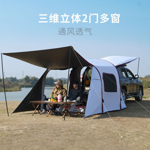戶外充氣帳篷野營露營自動車尾帳篷SUV延伸天幕車頂車邊全套
