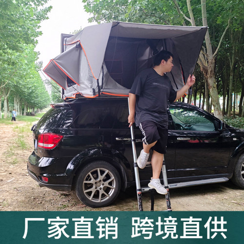 戶外帳篷露營車頂帳篷全自動速開硬頂折曡延伸款防水露營帳篷全套