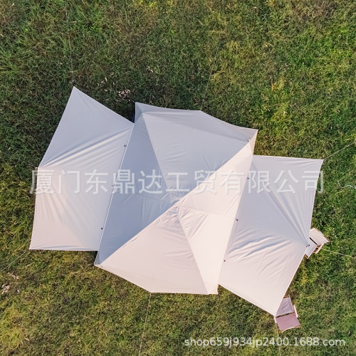 戶外帳篷野營帳篷可攜式野營兩室一廳多人野炊防曬防雨大遮陽棚