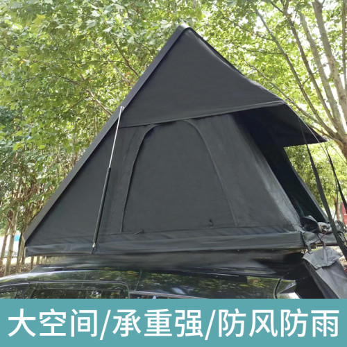 戶外速開車頂帳篷防雨露營帳篷全自動三角折曡款車頂帳篷鋁型材