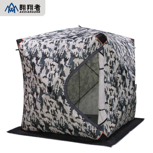 翺翔者戶外冬季釣魚帳篷冰釣屋加厚加棉防寒防風多人雪釣屋易攜帶