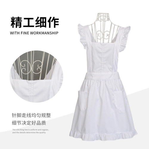 時尚韓版圍裙花藝美容美髮師工作服奶茶咖啡店女圍腰
