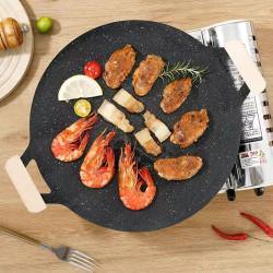 烤盤麥飯石電磁爐烤肉盤家用卡式爐烤盤燒烤盤韓式戶外鐵板燒鐵板