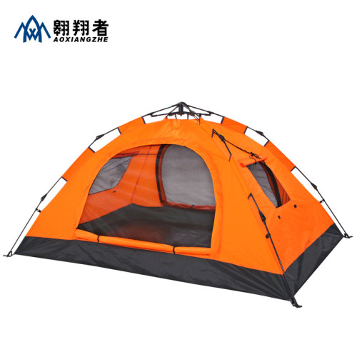 翺翔者桔色雙人自動帳篷雙層防雨橙色單兵消防帳篷可