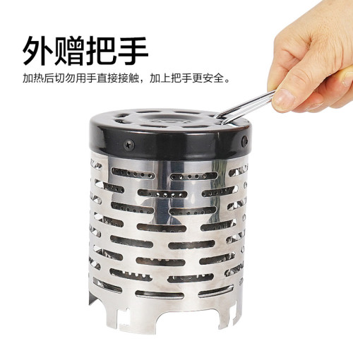 不鏽鋼戶外取暖爐可攜式瓦斯取暖神器露營帳篷烤火爐卡式爐取暖罩