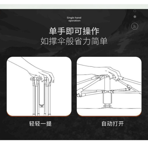 可折曡露營帳篷假雙層帳篷全自動速開露營帳篷戶外沙灘帳篷