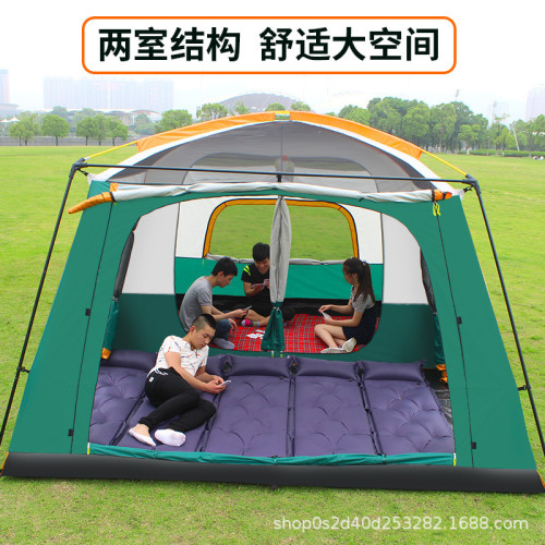 帳篷戶外5-8人二室一廳雙層多人野營露營加厚防雨團體10-12人帳篷