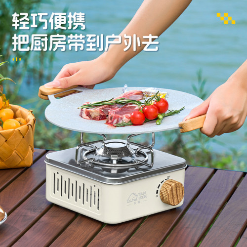 益多可攜式迷你卡式爐家用戶外野外露營小型炊具丁烷氣瓦斯爐