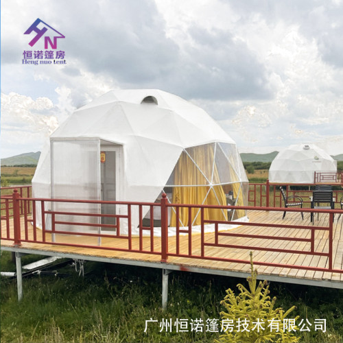 加拿大戶外特色民宿營地6米直徑圓形星空帳篷球形酒店篷房