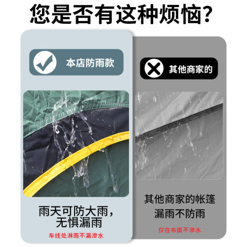 公狼戶外大六角帳篷可攜式野餐露營公園帳免搭防雨防曬全自動帳篷