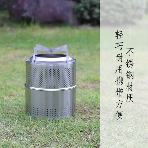 猛火柴火爐戶外可攜式露營折曡木柴氣化爐內膽野炊旅行野外爐具
