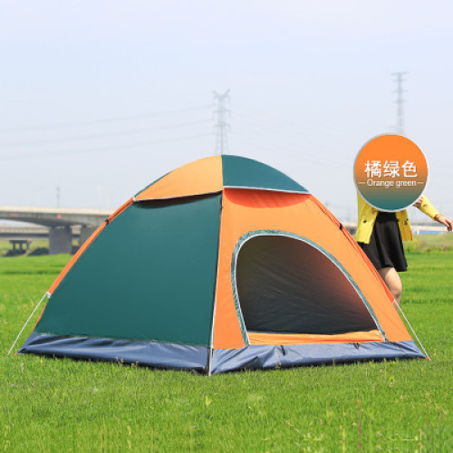 帳篷戶外3-4人全自動野營折曡沙灘簡易速開雙人露營裝備輕量