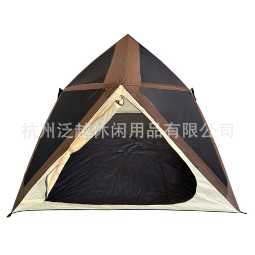 三角帳沙灘帳篷可攜式戶外露營金字塔折曡帳篷全自動三秒速開帳篷