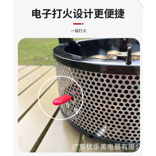 戶外六星猛火爐可攜式分體式小巧猛火防風三氣通用野外野營爐具