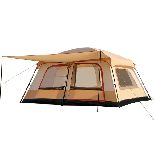 Gofun2026新款098戶外兩房一廳別墅帳篷公園露營屋脊帳篷天幕一體