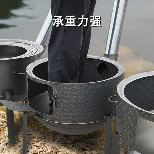 農村柴火灶燒木柴大鍋灶台柴火爐家用柴爐移動戶外爐具地鍋灶野營