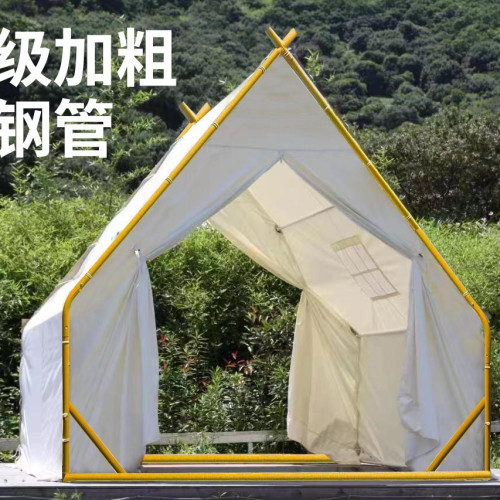 網紅戶外露營三角屋形帳篷防雨民宿景區餐飲野餐燒烤星空火鍋