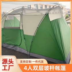 戶外大帳篷兩室一廳加大雙層防雨防曬露營野營過夜裝備浙江