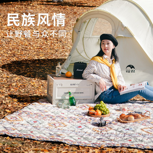 KOMMOT加厚野餐墊防潮墊戶外露營地墊草地防水可攜式野餐布坐墊
