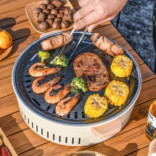 圍爐煮茶家用野餐炭火爐露營燒烤圍爐11*34.5cm*1個