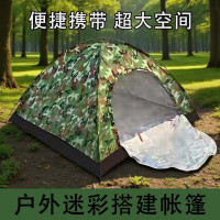 帳篷戶外露營迷彩搭建帳篷休閒野營裝備可攜式帶2-4-8人大帳篷徒步